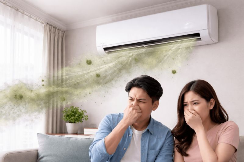 冷氣一開就有霉味？異味臭味根除方法與洗冷氣時機全解析